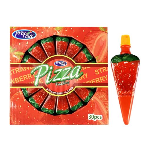Želė saldainiai Pizza Jelly Strawberry, 50gx30vnt