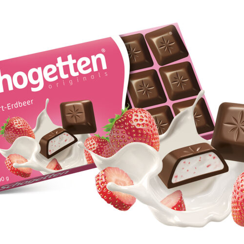Šokoladas Schogetten Yoghurt-Strawberry, 100g