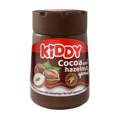 Šokoladinis kremas Kiddy Cocoa and Hazelnut spread, 400g