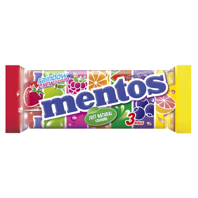 Saldainiai Mentos Rainbow, 3x37,5g