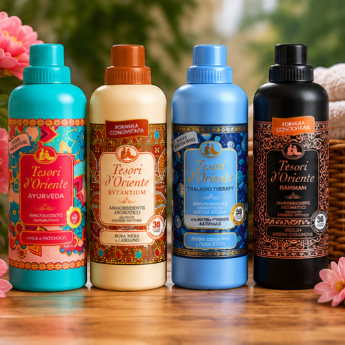 Minkštiklių rinkinys Tesori (Ayurveda; Byzantium; Thalasso; Hammam), 4x760ml