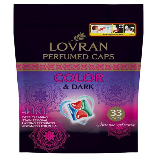 Skalbimo kapsulės Lovran Color&Dark, 33kaps