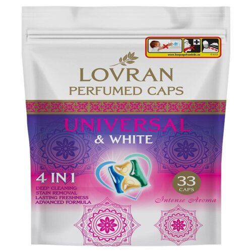 Skalbimo kapsulės Lovran Universal&White, 33kaps
