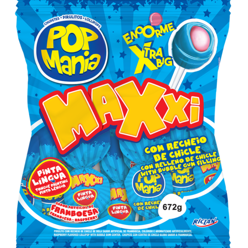 Ledinukai Pop Mania Maxxi Raspberry, 24vnt