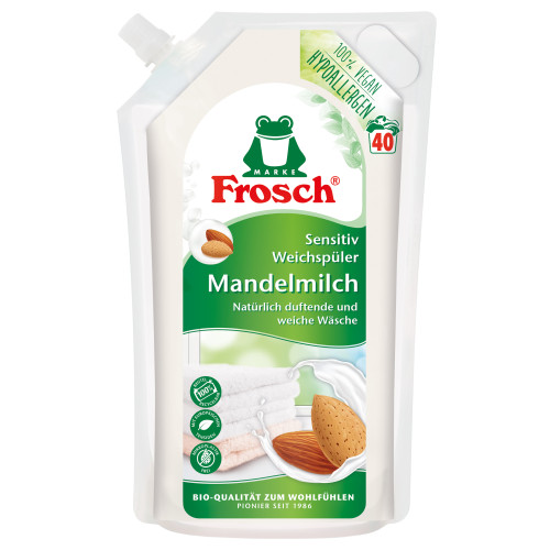 Skalbinių minkštiklis Frosch Sensitive Migdolų kvapo kaina akcija
