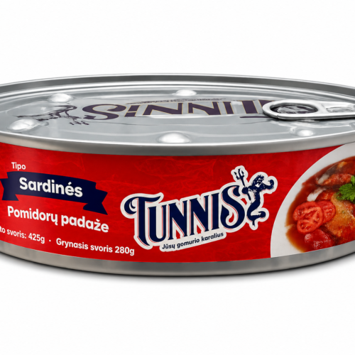 Sardinės pomidorų padaže Tunnis, 425/280g