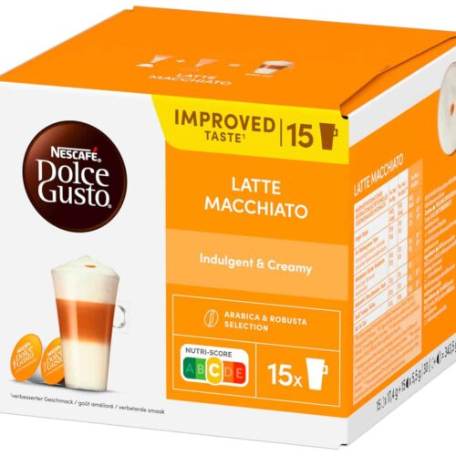 Kavos kapsulės Nescafe Dolce Gusto Latte Macchiato, 15+15 kaps