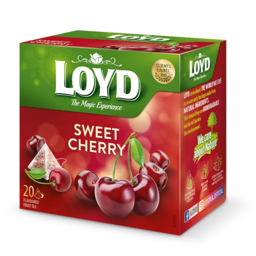 Loyd vaisinė arbata Sweet Cherry, 20 piramidinių pakelių (40 g)