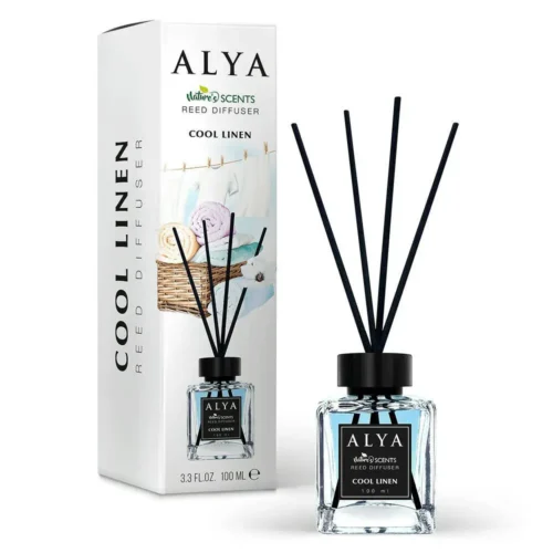 Alya Reed Diffuser Cool Linen namų kvapas su lazdelėmis, 100 ml