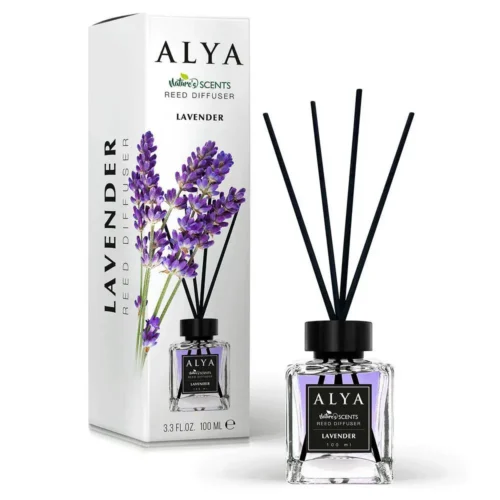 Alya Reed Diffuser Lavender namų kvapas su lazdelėmis, 100 ml