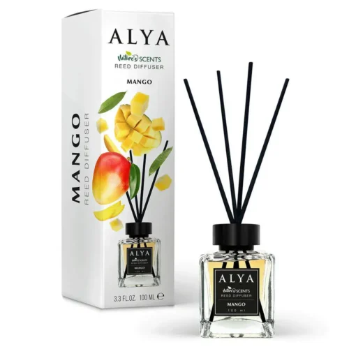 Alya Reed Diffuser Mango namų kvapas su lazdelėmis, 100 ml