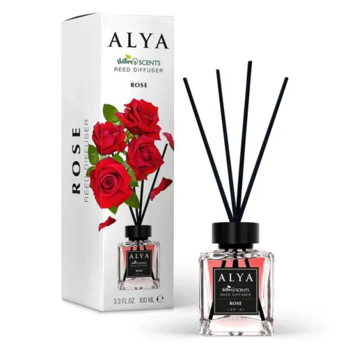 Alya Reed Diffuser Rose namų kvapas su lazdelėmis, 100 ml