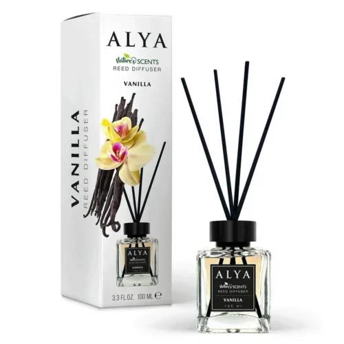 Alya Reed Diffuser Vanilla namų kvapas su lazdelėmis, 100 ml