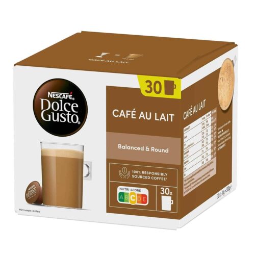 Kavos kapsulės Nescafe Dolce Gusto Caffe Au Lait, 30 kaps