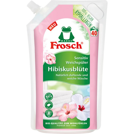 Skalbinių minkštiklis Frosch Sensitive Kinrožės kvapo kaina akcija