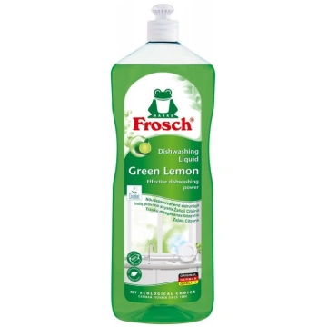 Frosch Green Lemon – ekologiškesnis indų ploviklis su gaiviu žaliųjų citrinų aromatu, skirtas efektyviam kasdieniam indų plovimui. kaina akcija