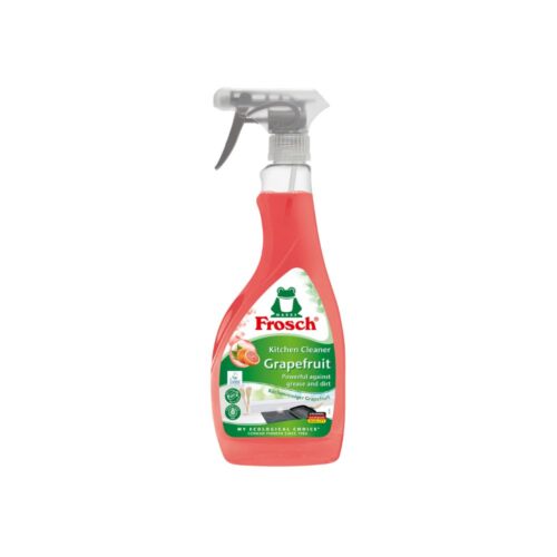 Frosch Kitchen Cleaner Grapefruit – ekologiškesnis virtuvės valiklis, skirtas efektyviai šalinti riebalus, maisto likučius ir kitus kasdienius nešvarumus nuo įvairių virtuvės paviršių kaina akcija
