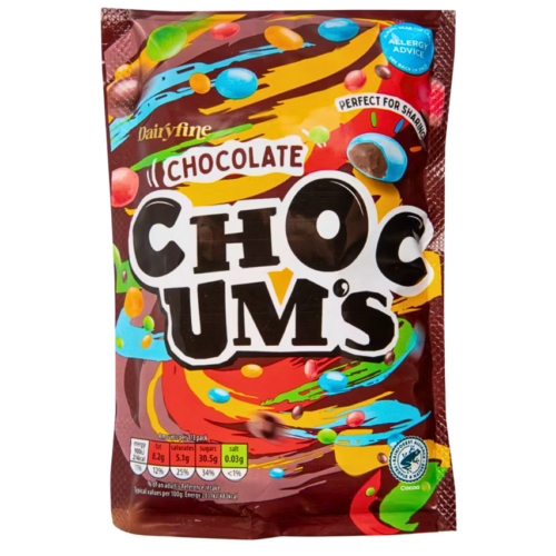 Dairyfine Chocolate Choc'Um's šokoladiniai dražė 133 g