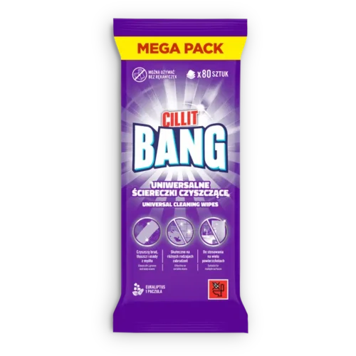 Drėgnos servetėlės Cilit Bang, 80vnt