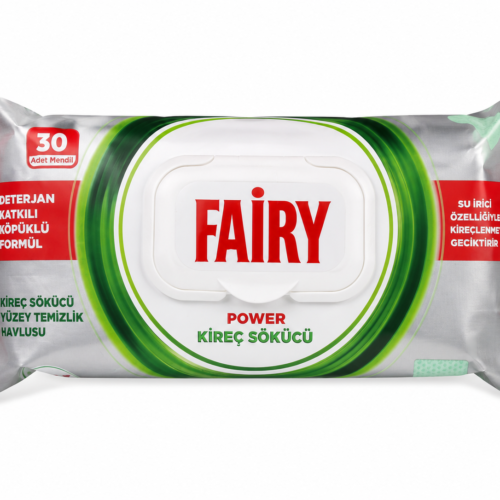 Fairy Power kalkių šalinimo drėgnos valymo servetėlės 30 vnt (raudonos)