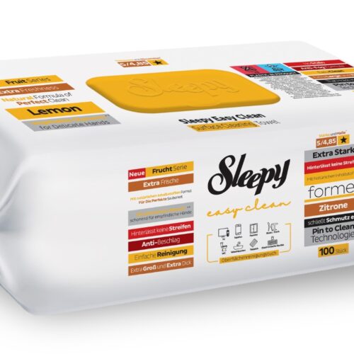 Paviršių valymo servetėlės Sleepy Lemon, 100vnt