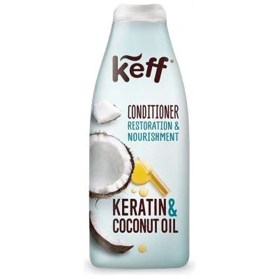 Këff Keratin & Coconut Oil kondicionierius atkūrimui ir maitinimui 500 ml