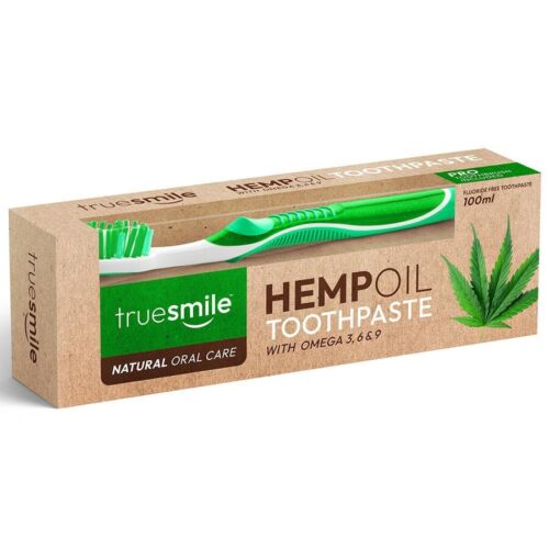 TrueSmile Hemp Oil Toothpaste Natural Oral Care dantų pasta su kanapių sėklų aliejumi 100 ml