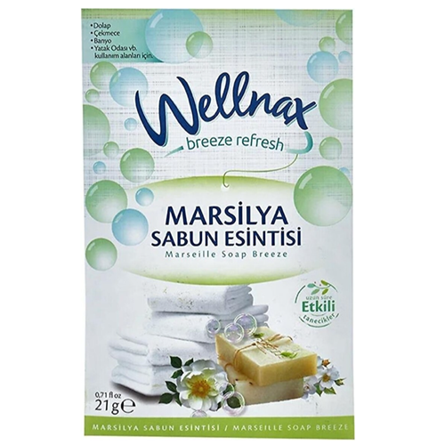 Wellmax Breeze Refresh Marsilya Sabun Esintisi pakabinamas oro gaiviklis, 21 g
