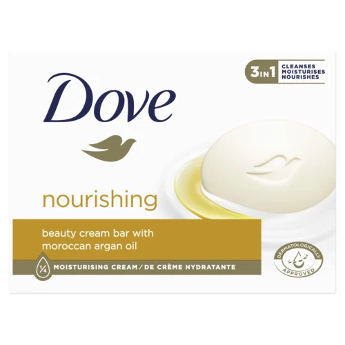 Dove Nourishing – kreminis muilas su Maroko arganų aliejumi, 90g