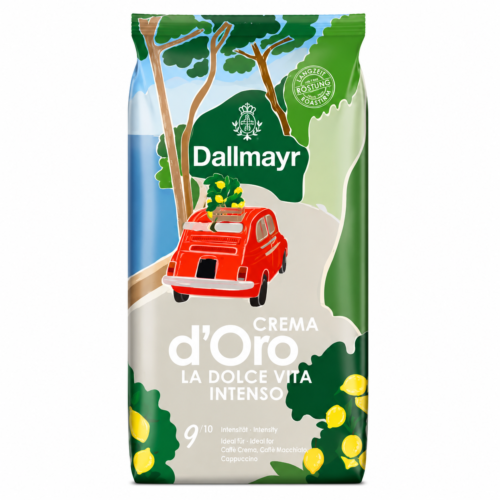 Dallmayr Crema d’Oro La Dolce Vita Intenso kavos pupelės, 1 kg