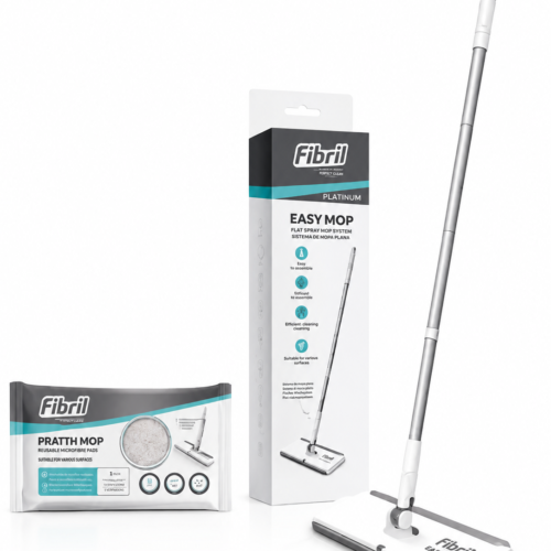 FIBRIL Easy Mop daugiafunkcė grindų šluota + servetėlės (40vnt)