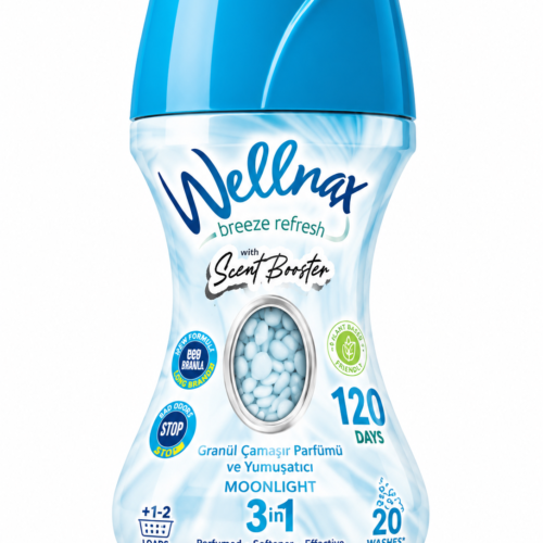 Wellnax Breeze Refresh Scent Booster Moonlight kvapnios granulės skalbiniams 3 in 1, 210 g