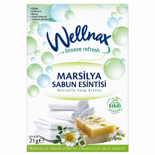 Wellnax Breeze Refresh Marsilya Sabun Esintisi pakabinamas oro gaiviklis, 21 g