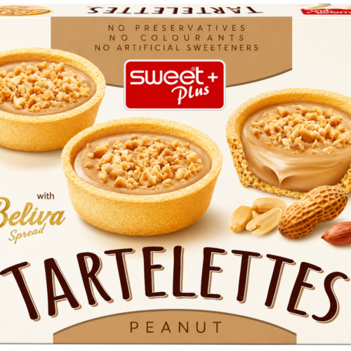 Sweet Plus Tartelettes Peanut – tartaletės su žemės riešutų kremu, 150g