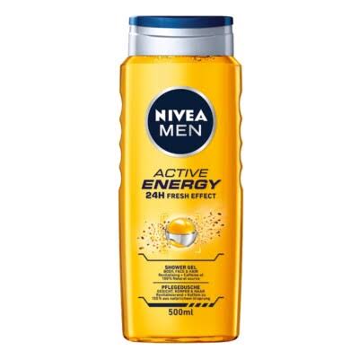 NIVEA MEN Active Energy 24H Fresh Effect dušo gelis vyrams, 500 ml