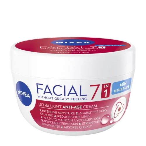 NIVEA Facial 7in1 Ultra Light Anti-Age veido kremas, 100 ml