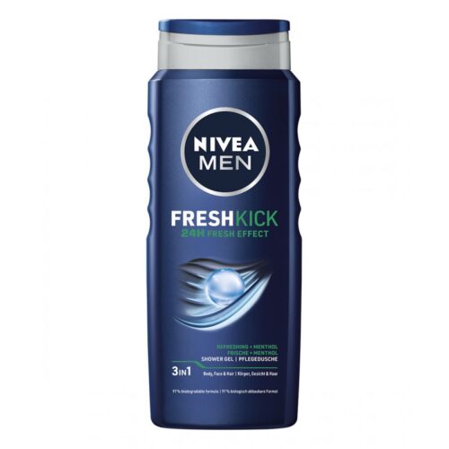 NIVEA MEN Fresh Kick 3in1 dušo gelis vyrams, 500 ml
