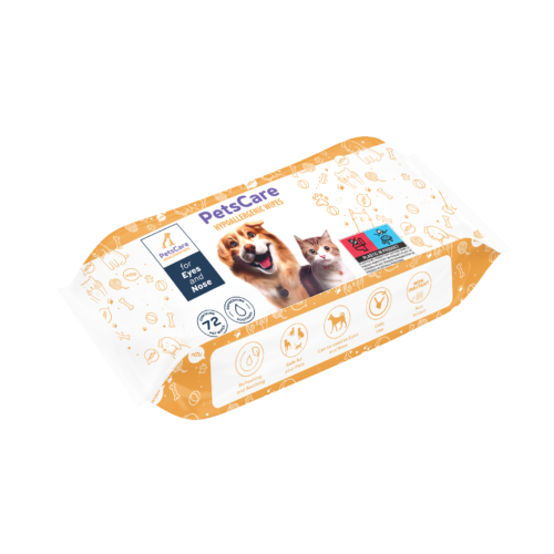 PetsCare Hypoallergenic Wipes Eyes & Nose – drėgnos servetėlės augintiniams, 72 vnt. kaina akcija pigiau internetu