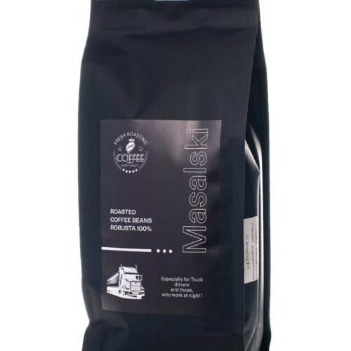 Skrudintos kavos pupelės Masalski „Coffeine Max Strong Coffee“ 100% Robusta, 1 kg