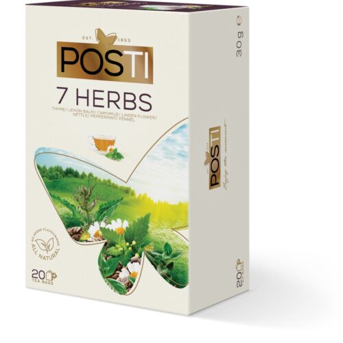 POSTI 7 Herbs – 7 žolelių arbata, 20 pakelių / 30 g