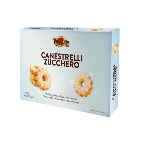 Papagena Canestrelli Zucchero trapūs sausainiai su cukraus pudra, 150 g