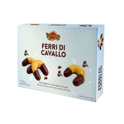 Papagena Ferri di Cavallo sausainiai su kakavos glaistu, 150 g