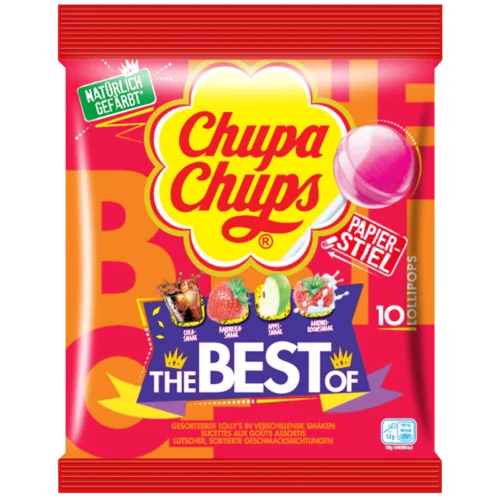 Chupa Chups The Best Of – ledinukų rinkinys, 10 vnt. / 120 g