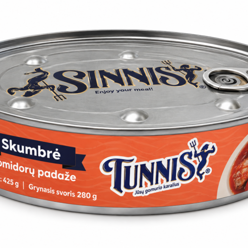 Skumbrė pomidorų padaže Tunnis, 425/280g
