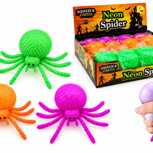 Žaislas minkomas voras neoninių spalvų, 1vnt