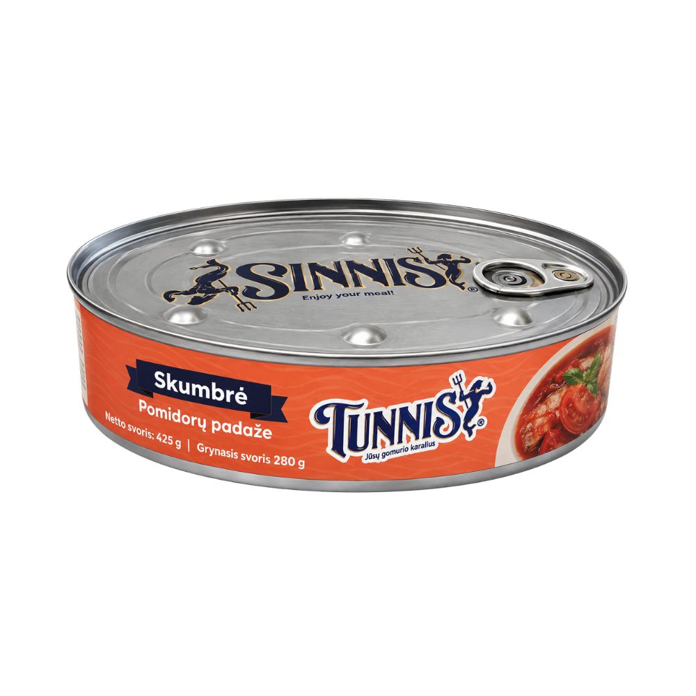 Skumbrė pomidorų padaže Tunnis, 425/280g kaina akcija
