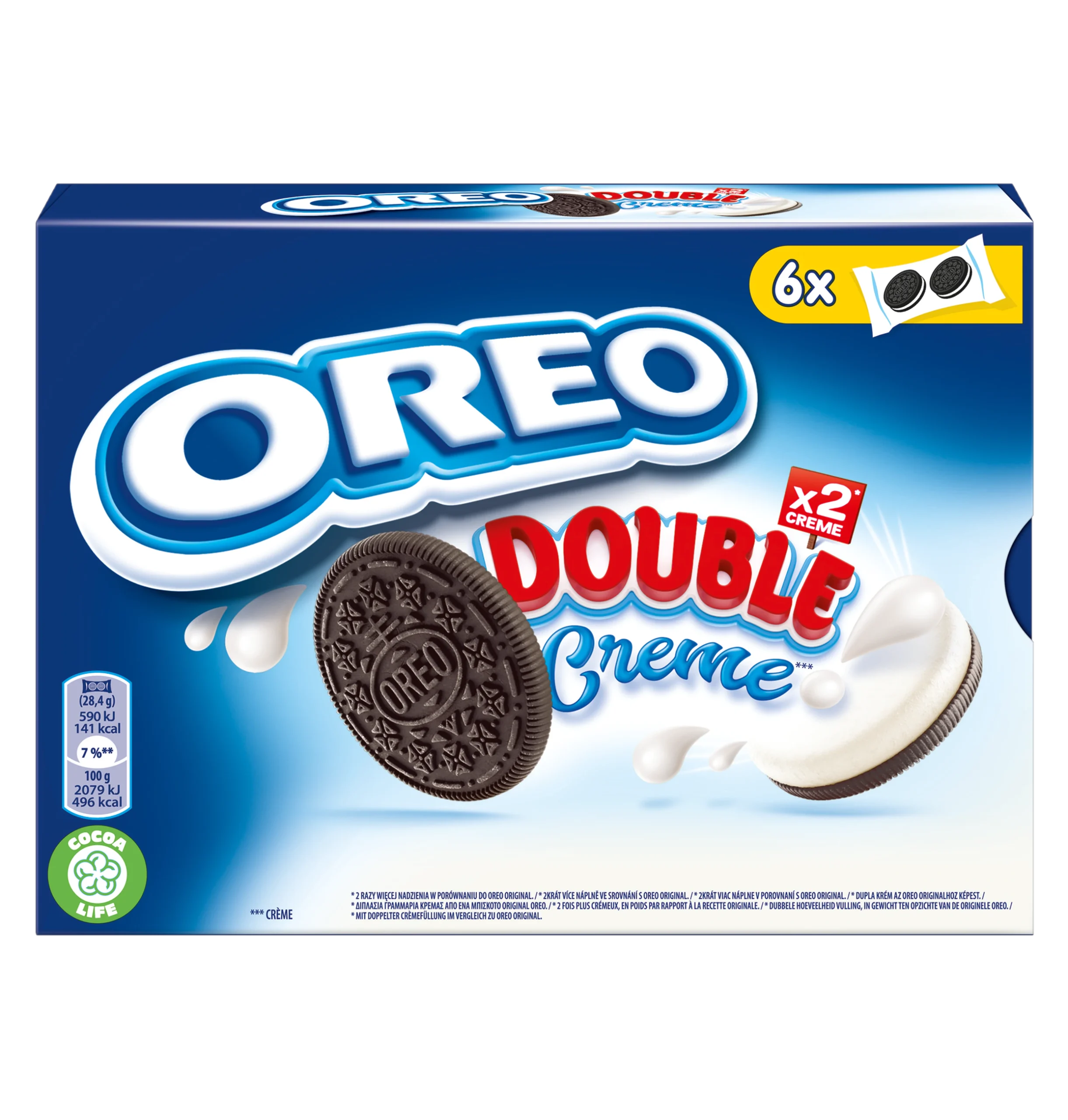 Oreo Double Creme sausainiai su dvigubu vanilinio kremo įdaru, 170 g