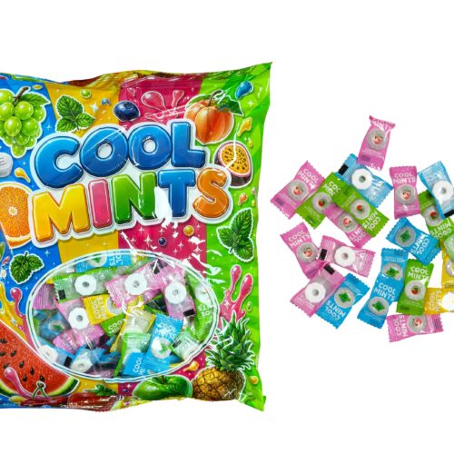 Cool Mints – gaivūs vaisinių skonių mėtiniai saldainiai, 500 g