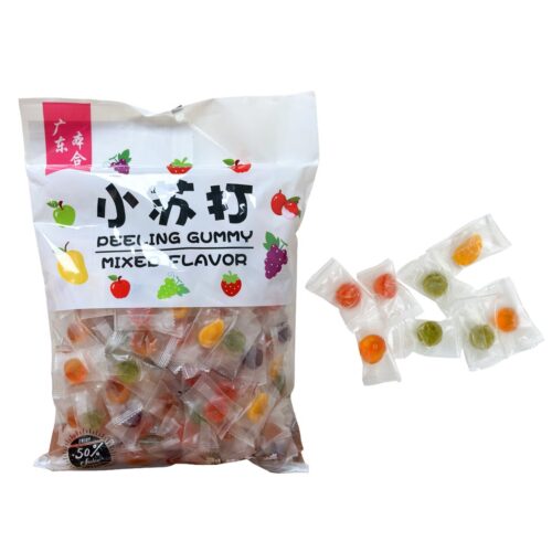 Peeling Gummy Mixed Flavor – vaisinių skonių guminukai su nulupamu sluoksniu, 1kg