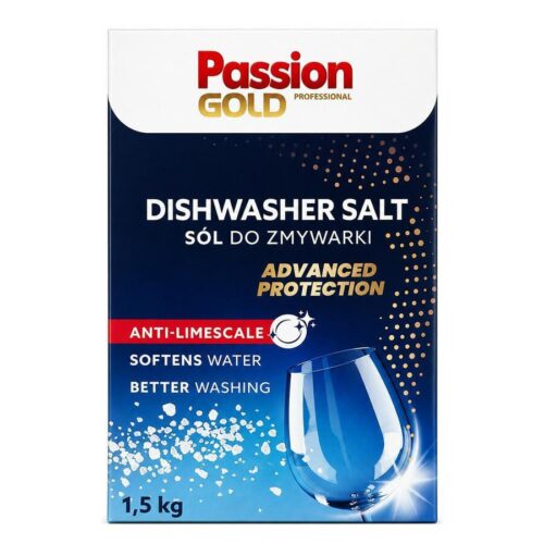 Passion Gold Professional Dishwasher Salt – indaplovių druska, 1,5 kg